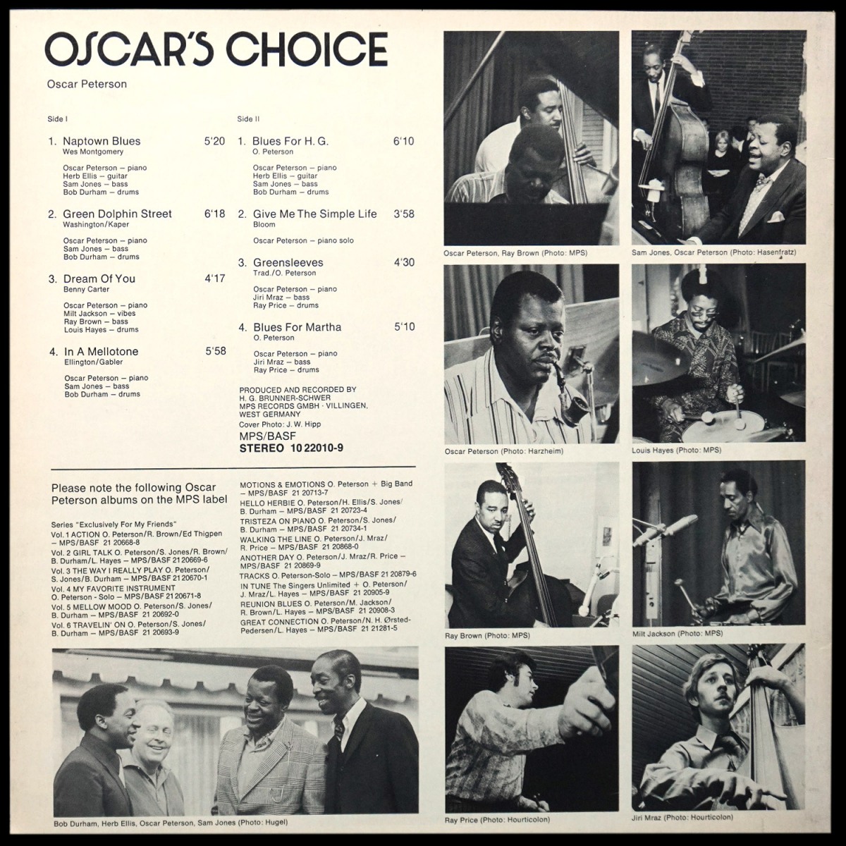 LP Oscar Peterson — Oscar's Choice фото 2