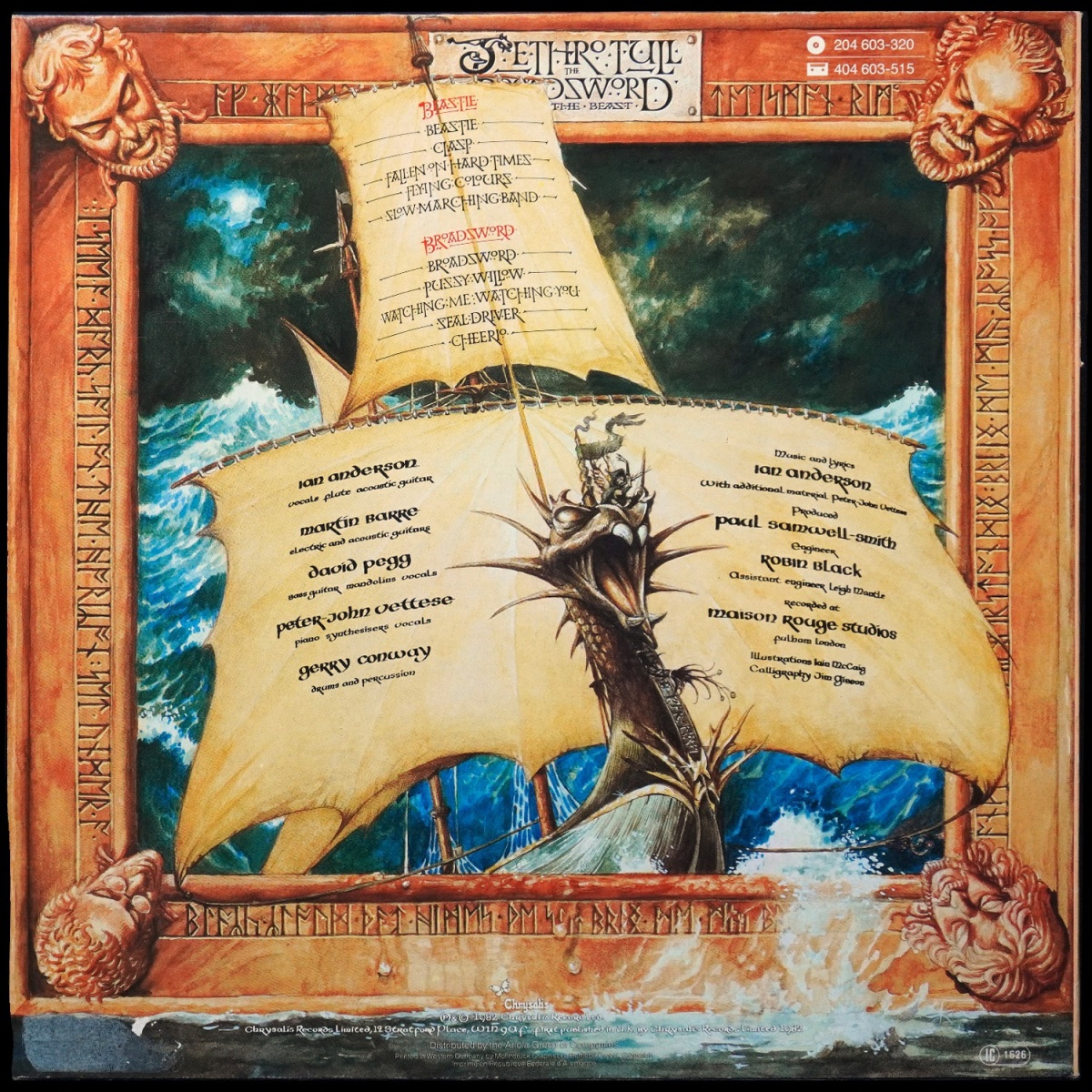 LP Jethro Tull — Broadsword And The Beast фото 2