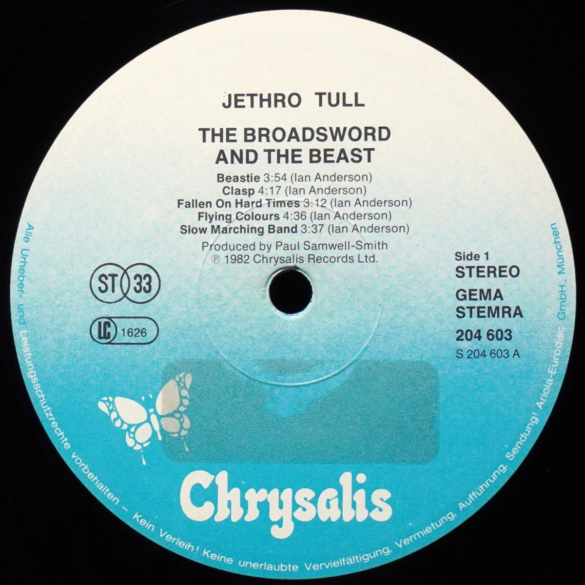 LP Jethro Tull — Broadsword And The Beast фото 3