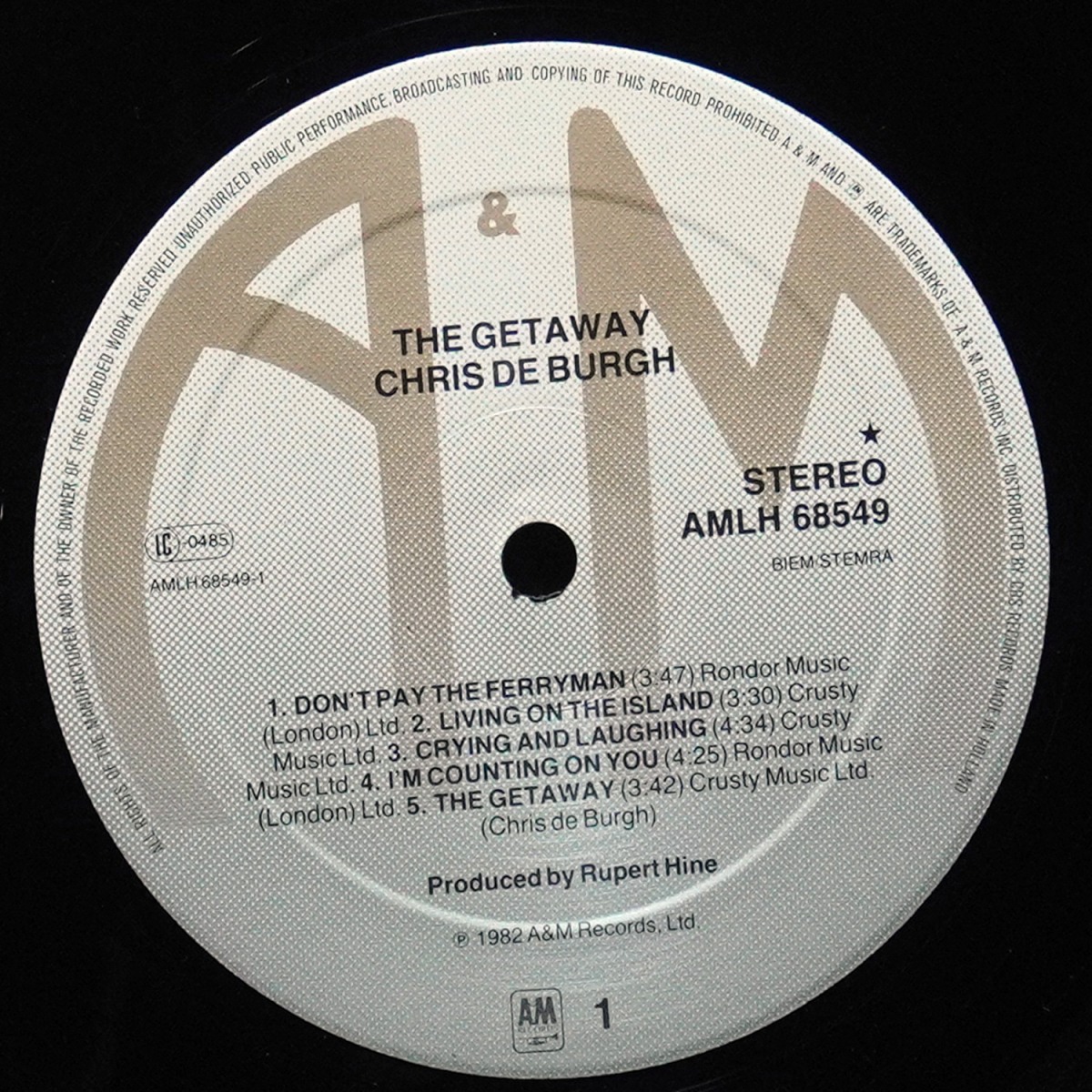 LP Chris De Burgh — Getaway фото 2