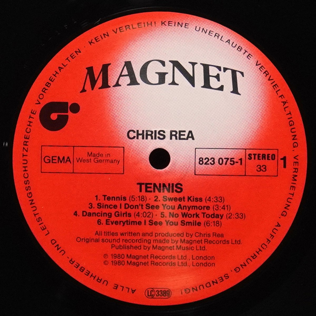 LP Chris Rea — Tennis фото 3