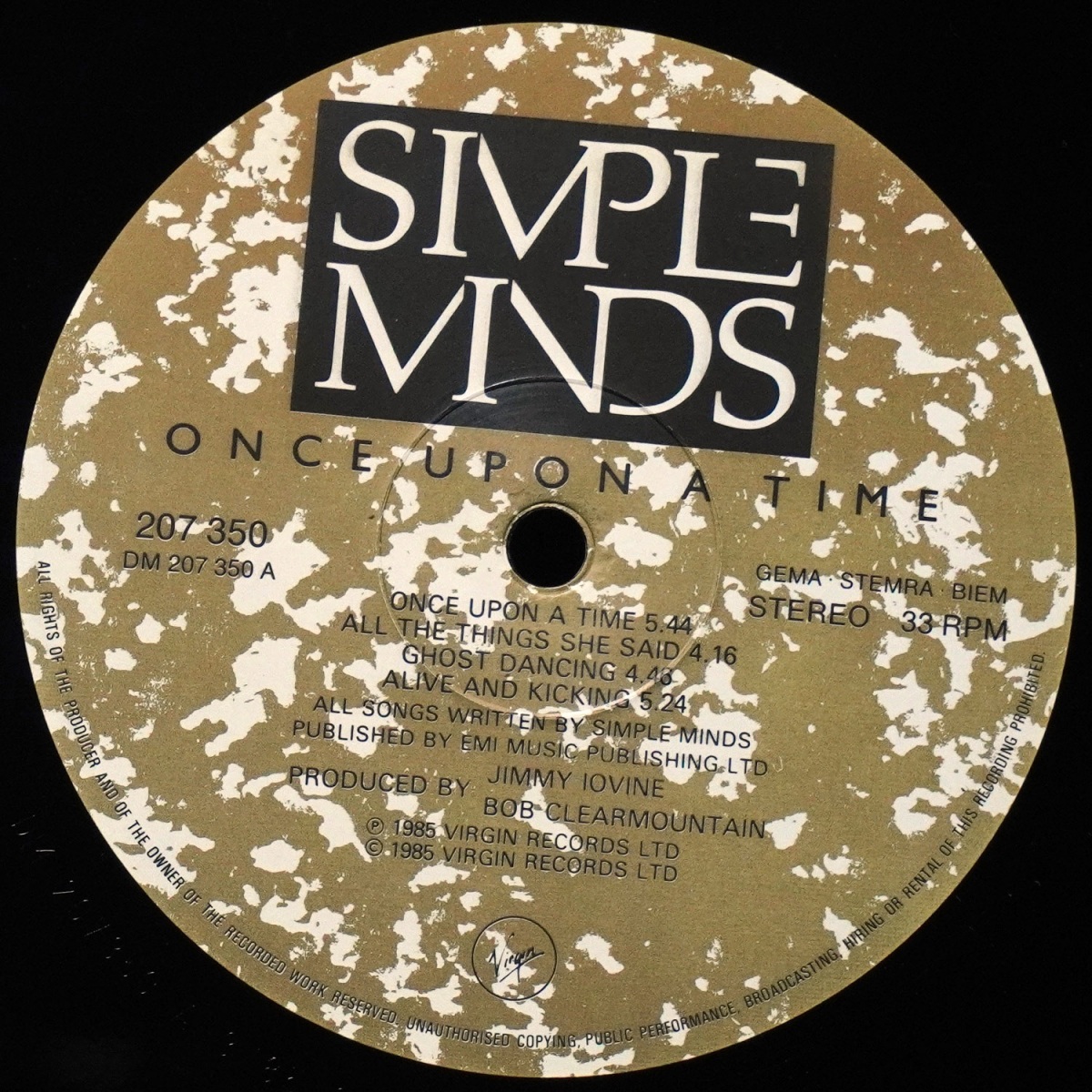 LP Simple Minds — Once Upon A Time фото 3