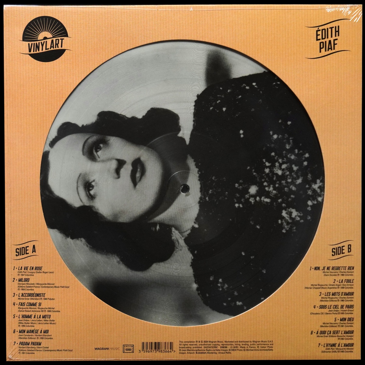LP Edith Piaf — Edith Piaf (picture disc (пикчер диск)) фото 2