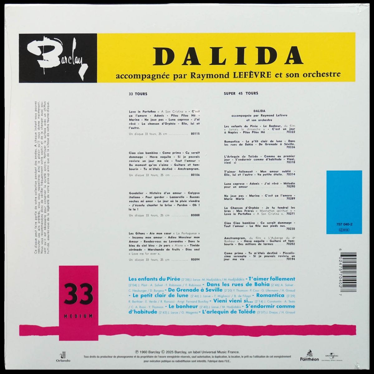 LP Dalida — Les Enfants Du Piree фото 2