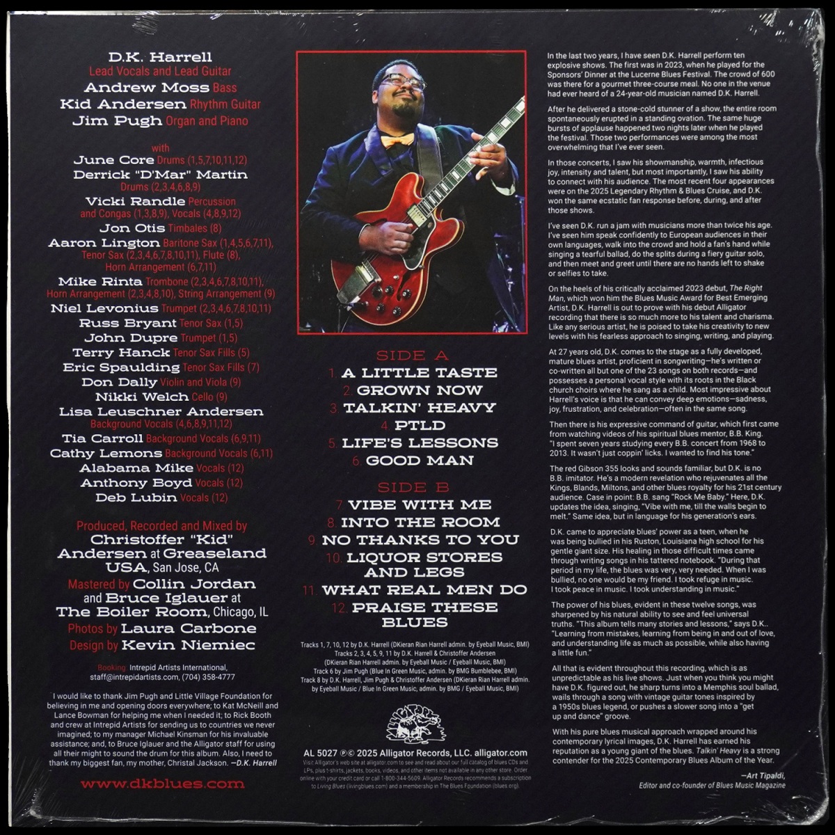 LP D.K. Harrell — Talkin' Heavy (цветной винил) фото 2