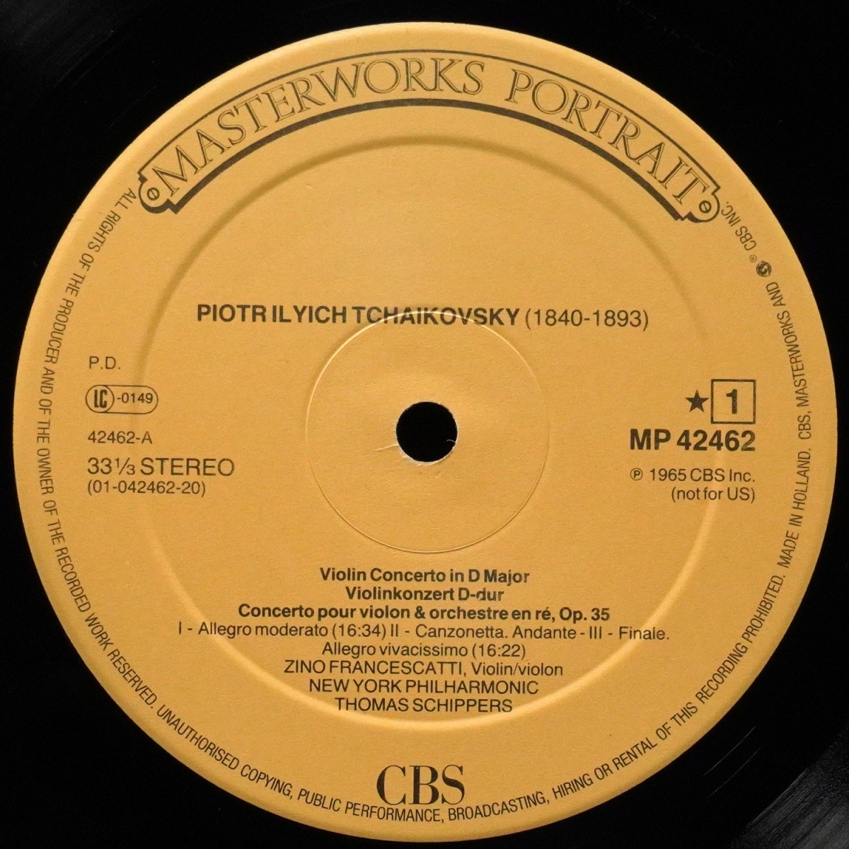 LP George Szell — Tchaikovsky, Mendelssohn: Violin Concertos фото 2