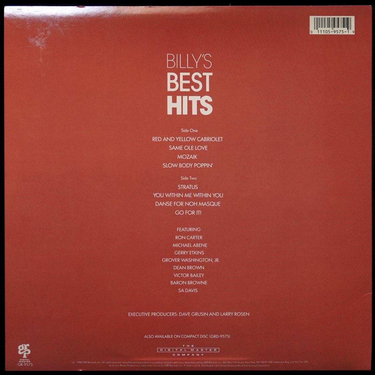 LP Billy Cobham — Billy's Best Hits фото 3