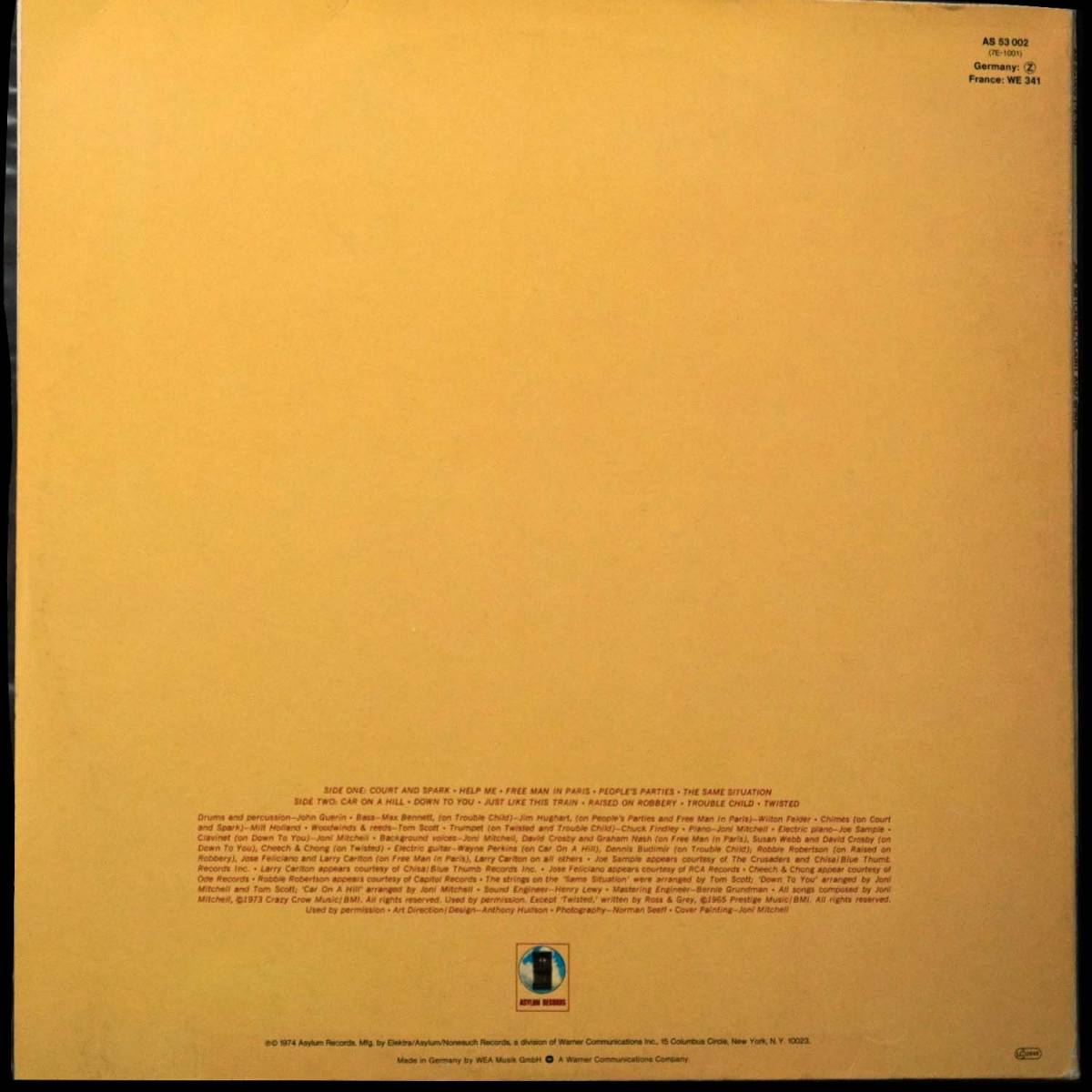 LP Joni Mitchell — Court And Spark фото 2