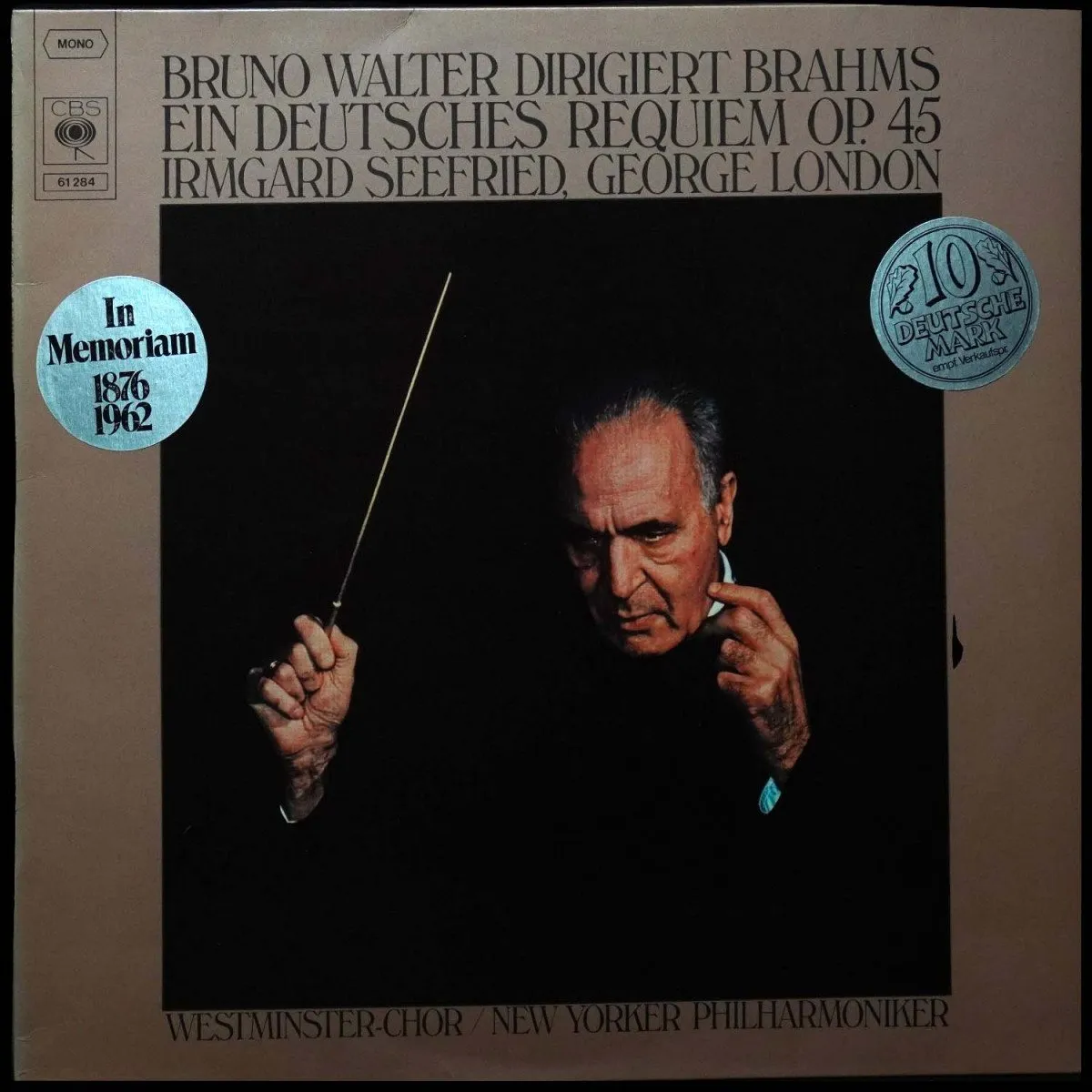 LP Bruno Walter — Brahms: Ein Deutsches Requiem Op. 45 (моно) фото