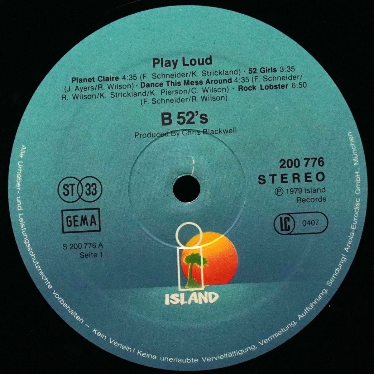 LP B-52's — Play Loud фото 3