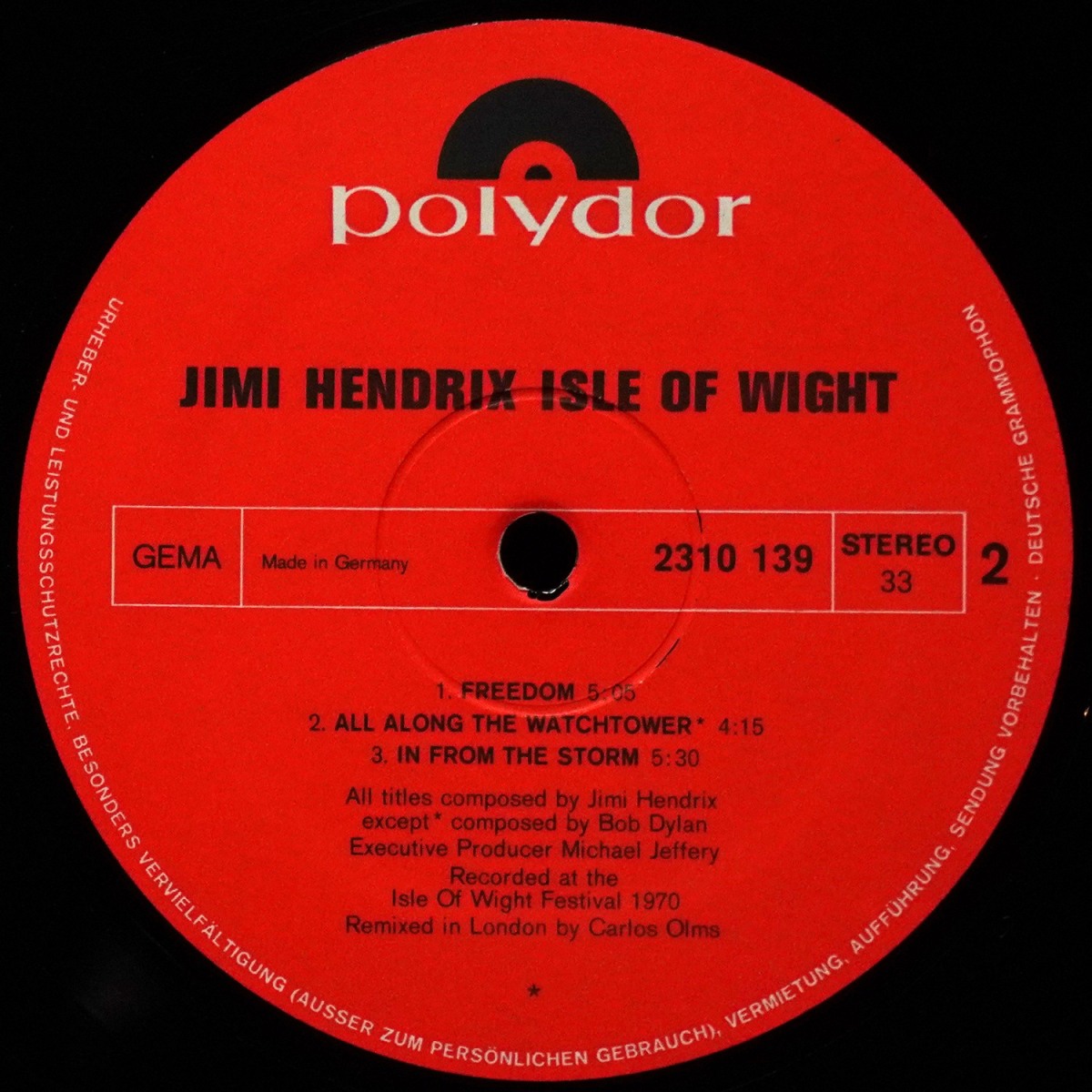 LP Jimi Hendrix — Isle Of Wight фото 4