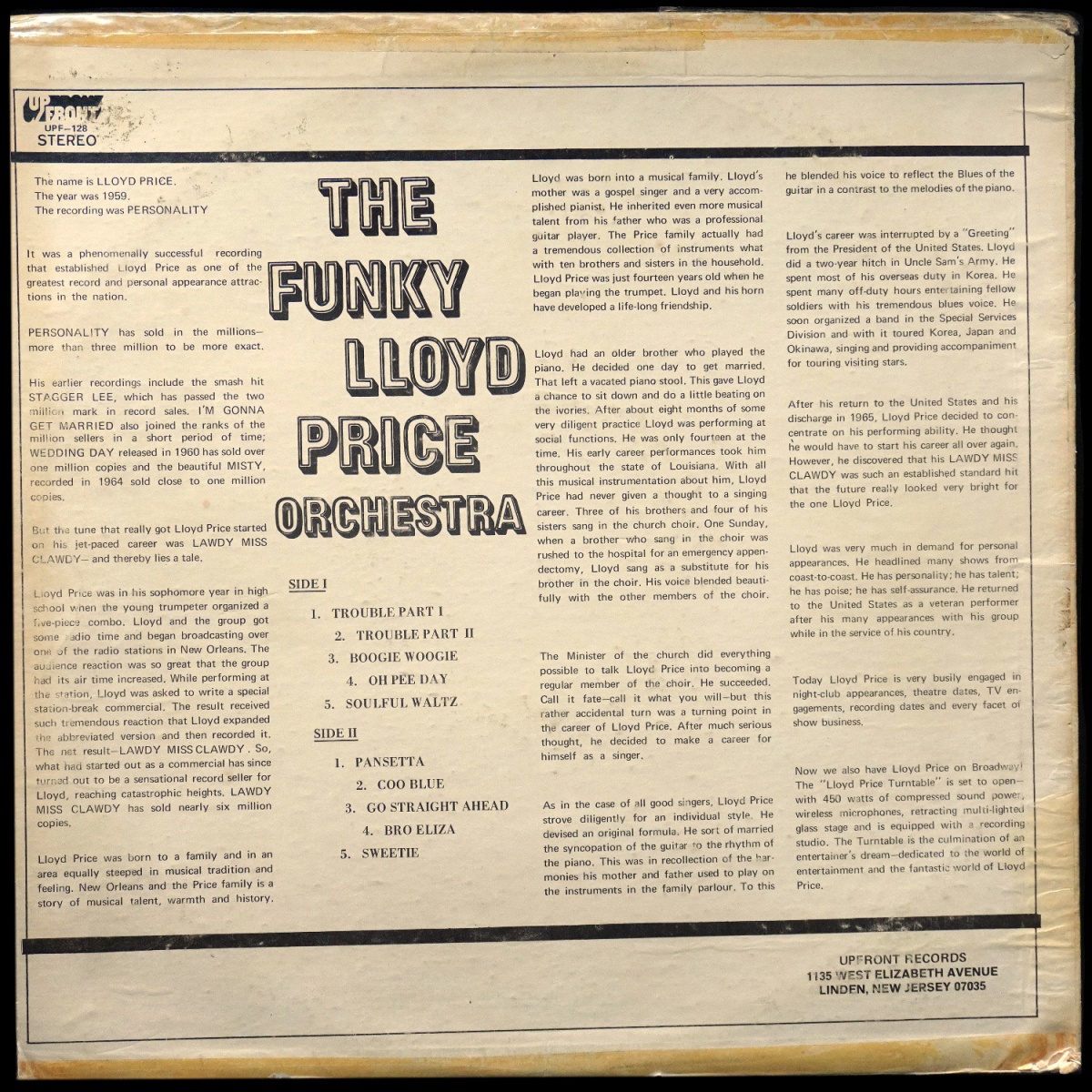 LP Funky Lloyd Price Orchestra — Funky Lloyd Price Orchestra фото 3