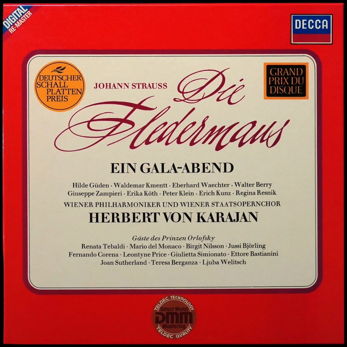 LP Herbert Von Karajan — Strauss: Die Fledermaus (Ein Gala-Abend) (3LP Box, буклет) фото