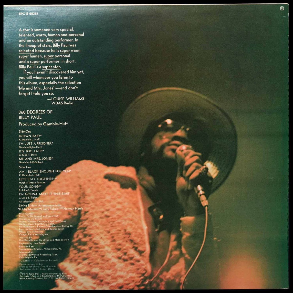 LP Billy Paul — 360 Degrees Of Billy Paul фото 2