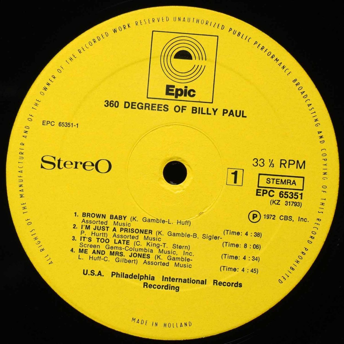 LP Billy Paul — 360 Degrees Of Billy Paul фото 3