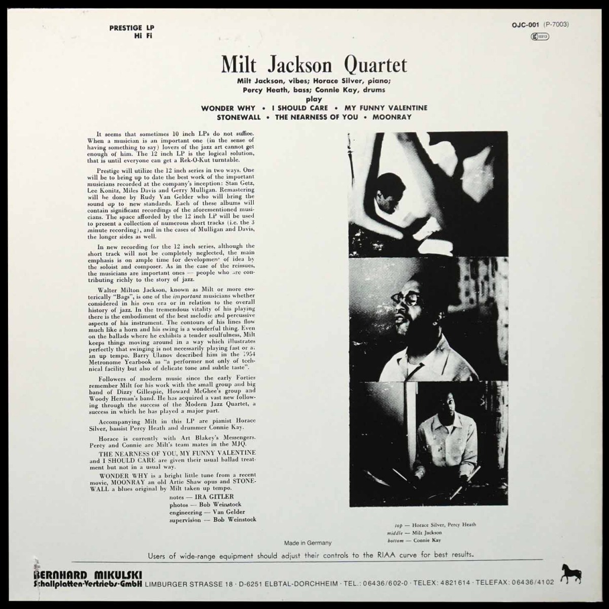 LP Milt Jackson — Milt Jackson Quartet фото 2