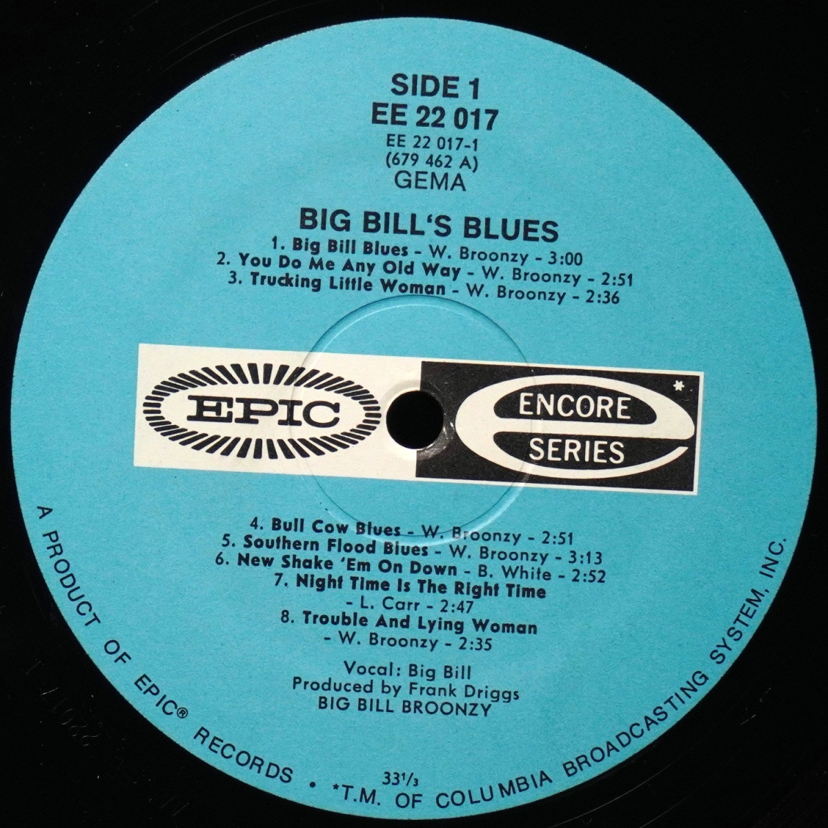 LP Big Bill Broonzy — Big Bill's Blues (моно) фото 2
