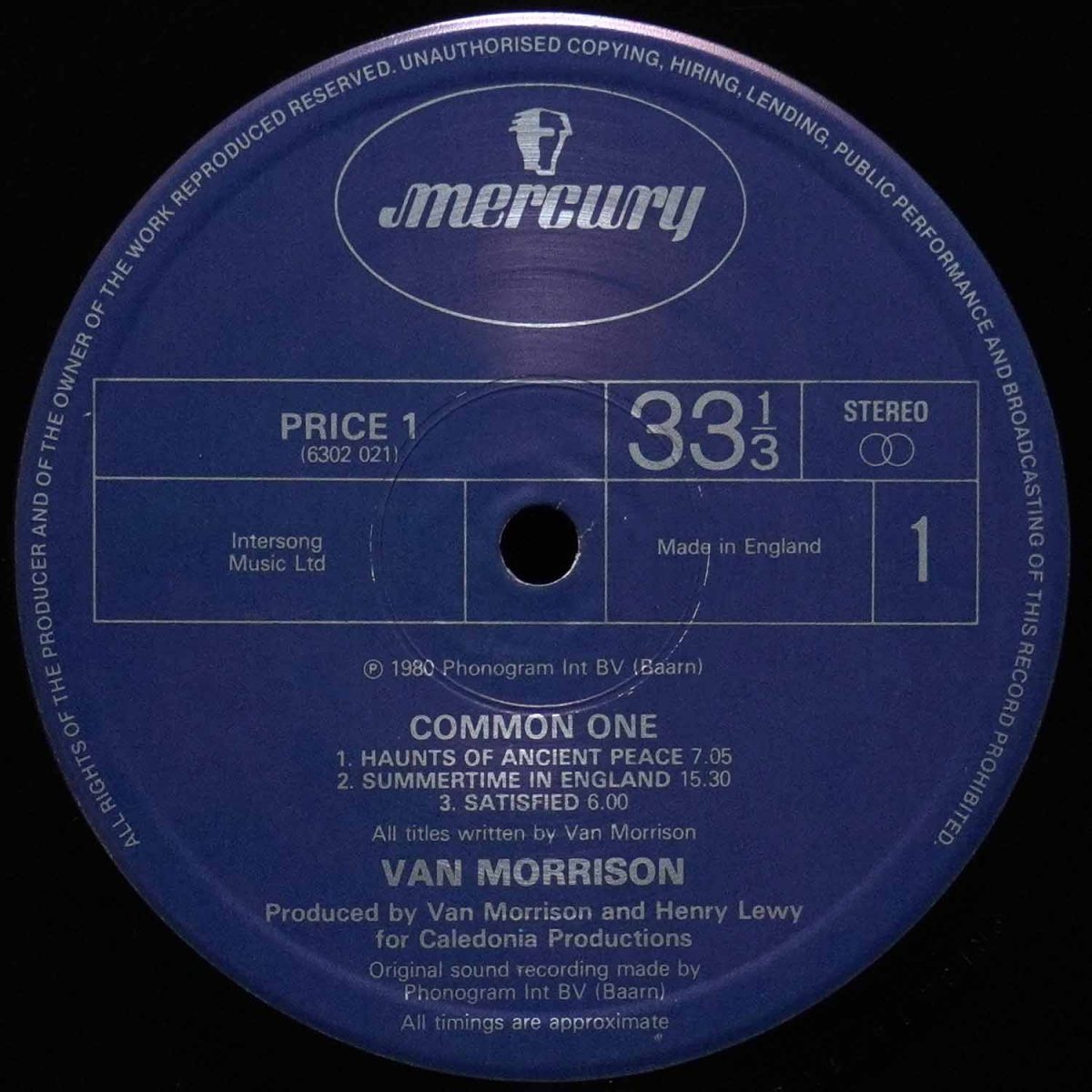 LP Van Morrison — Common One фото 2