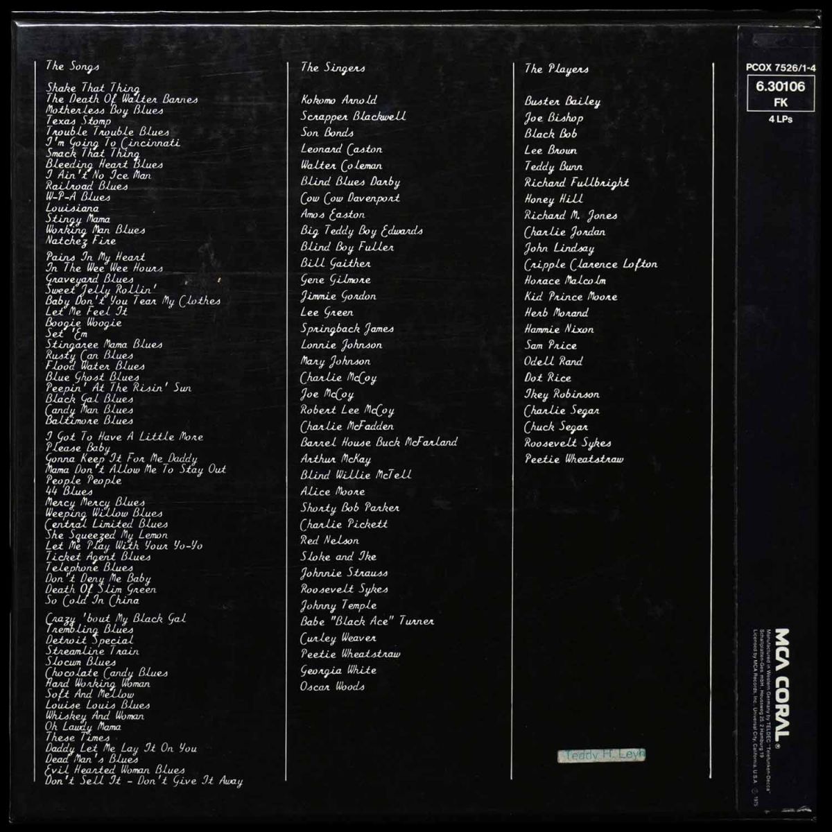 LP V/A — Blues Box 1 (4LP-бокс) фото 2