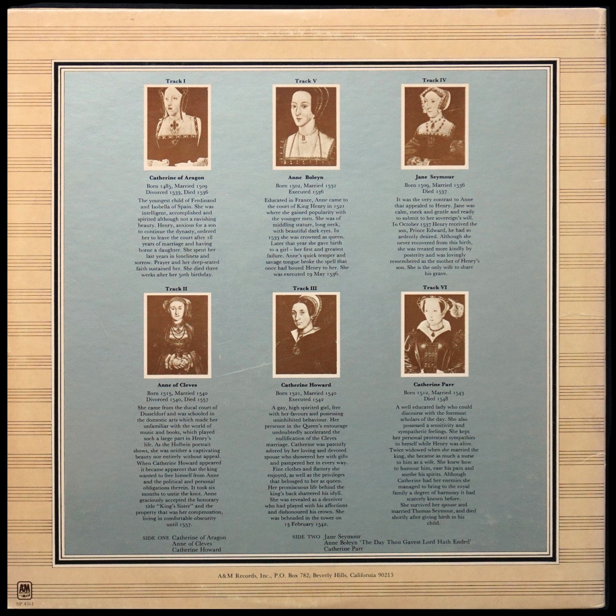 LP Rick Wakeman — Six Wives Of Henry VIII фото 2