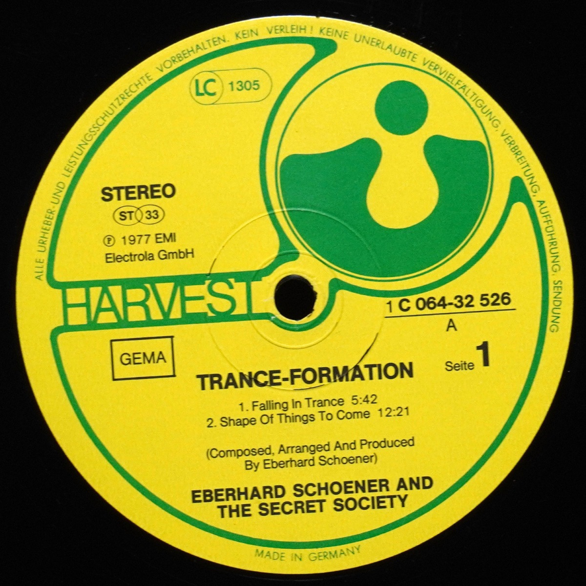 LP Eberhard Schoener — Trance-Formation фото 2
