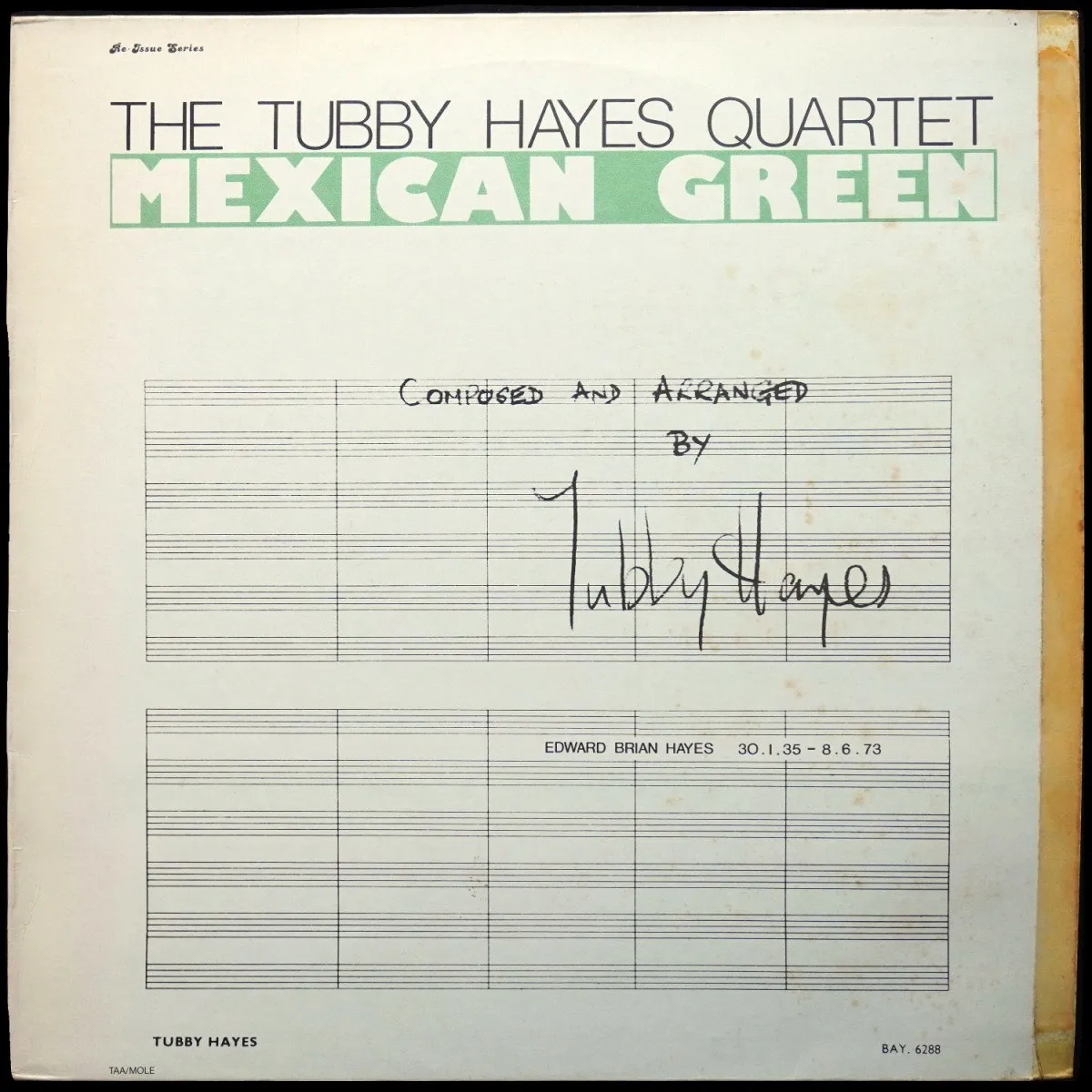 LP Tubby Hayes Quartet — Mexican Green фото
