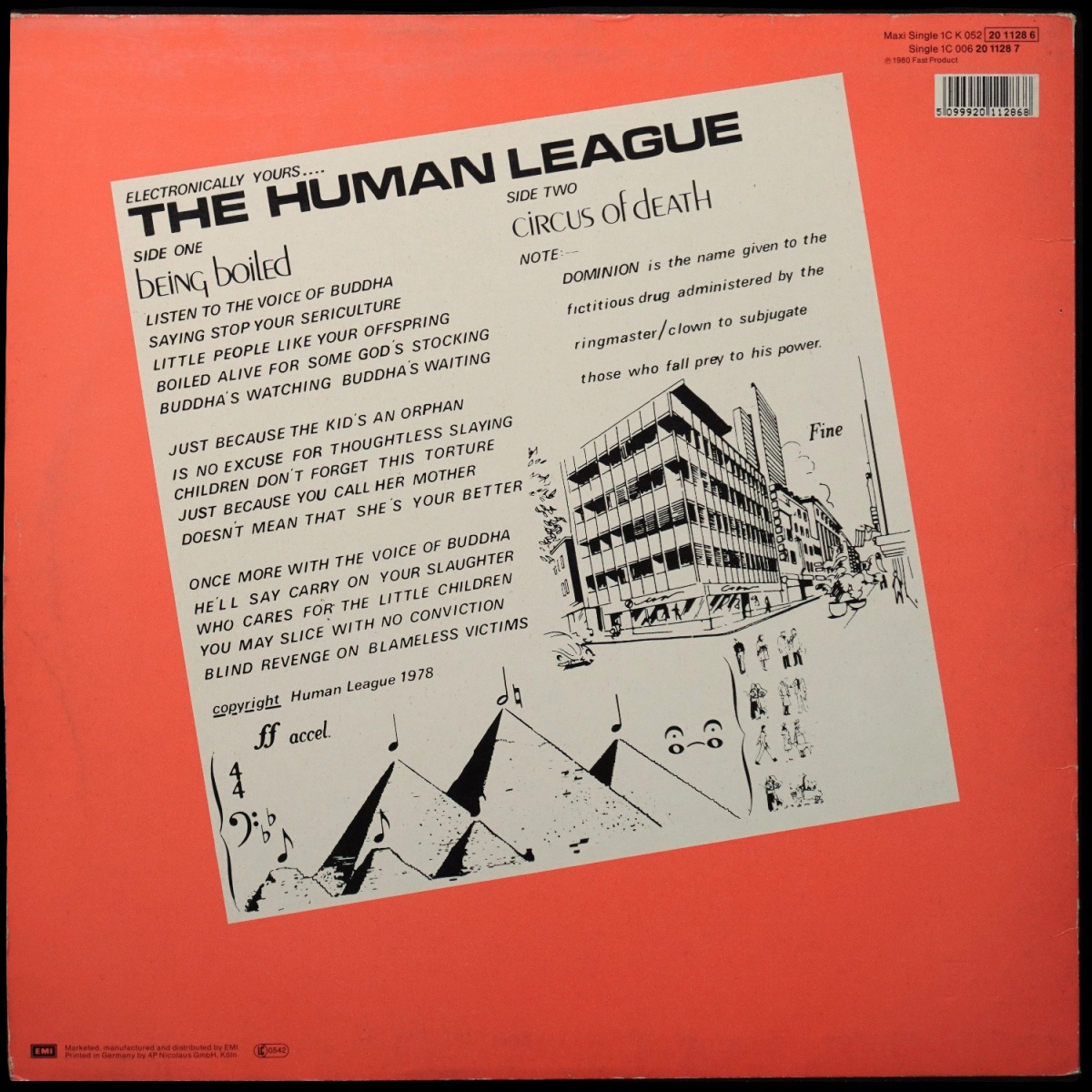 LP Human League — Being Boiled / Circus Of Death (макси сингл) фото 3