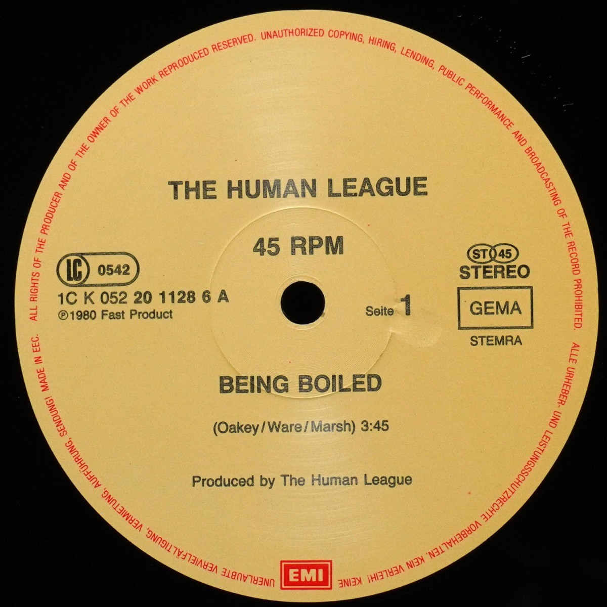 LP Human League — Being Boiled / Circus Of Death (макси сингл) фото 2