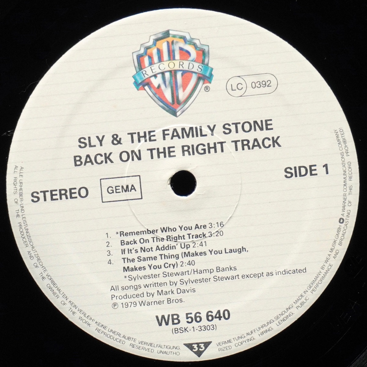 LP Sly & The Family Stone — Back On The Right Track фото 2
