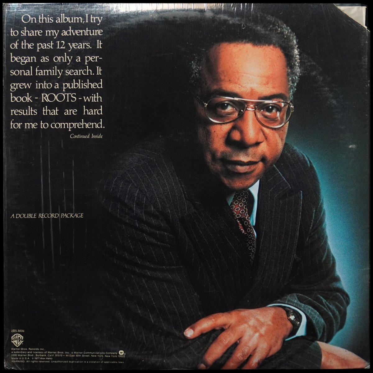 LP Alex Haley — Tells The Story Of His Search For Roots (2LP) фото 2