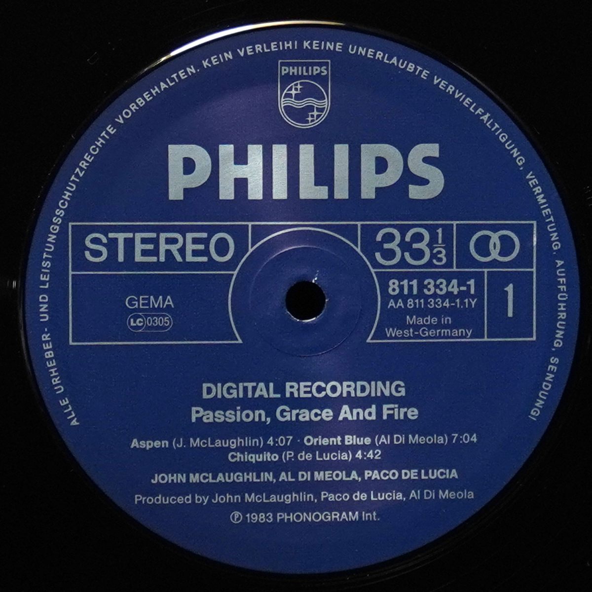 LP John McLaughlin — Passion, Grace & Fire фото 3