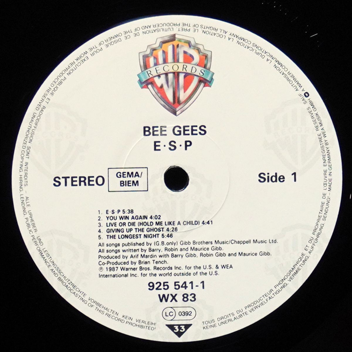 LP Bee Gees — E.S.P фото 2