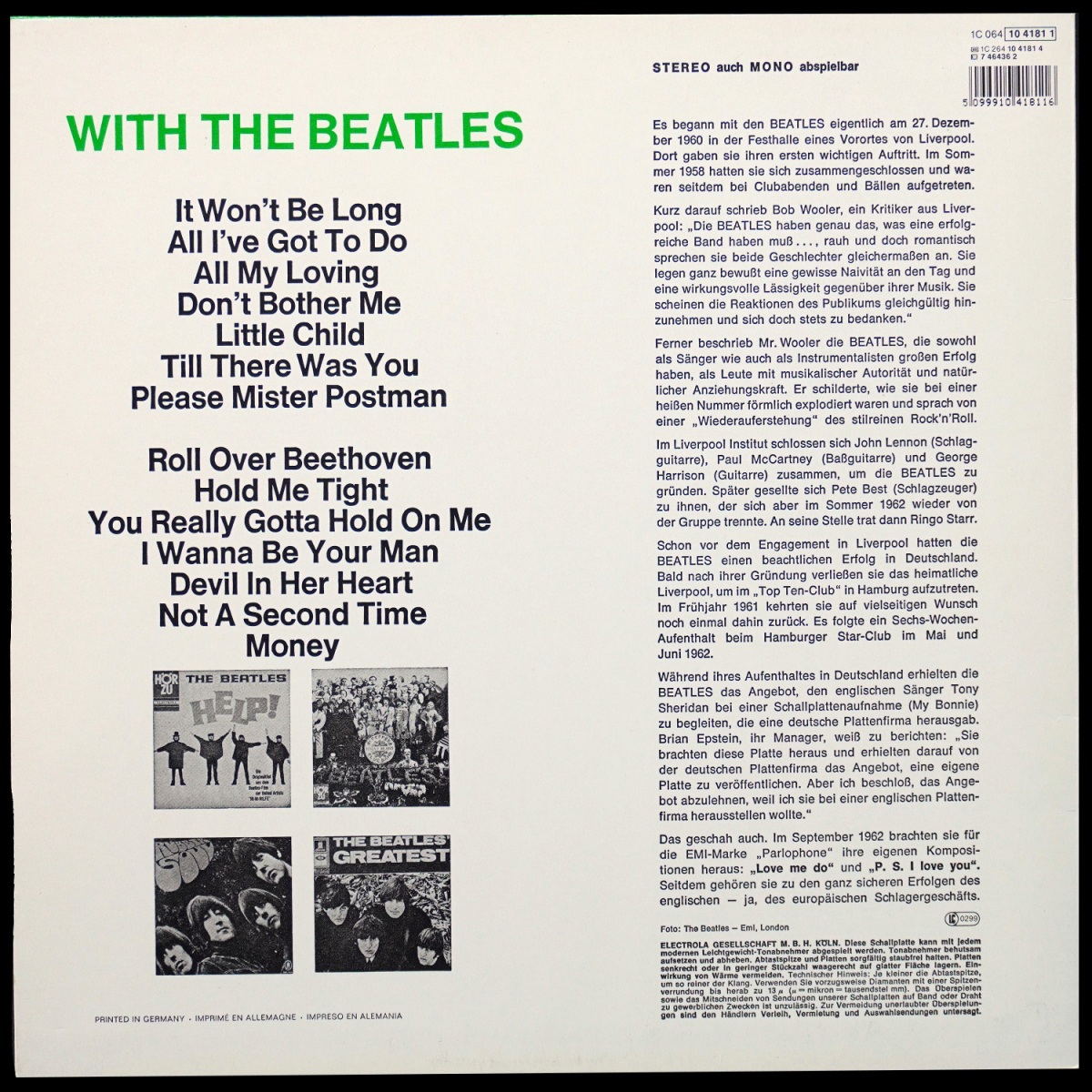 LP Beatles — With The Beatles фото 2
