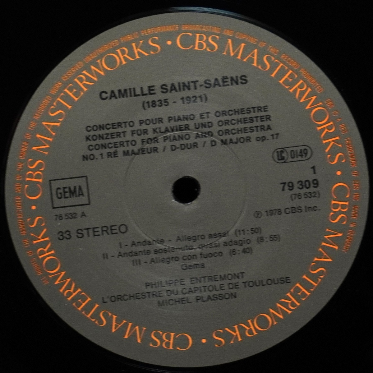 LP Philippe Entremont — Saint-Saens: Music For Piano & Orchestra=Œuvres Pour Piano & Orchestre=Musik Für Klavier Und Orchester (3LP, бокс) фото 2