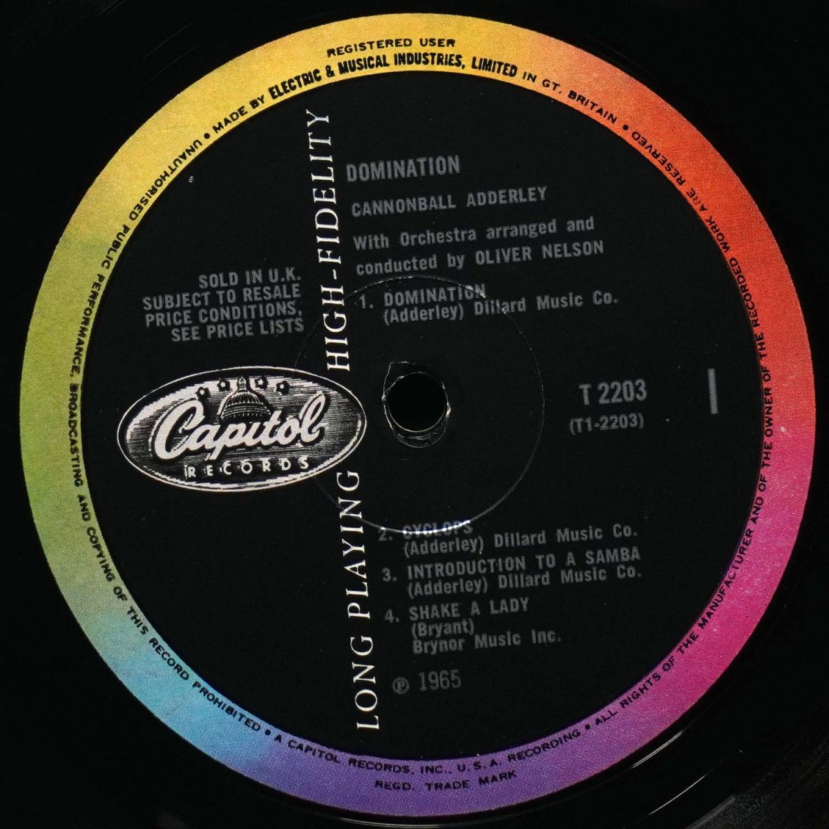 LP Cannonball Adderley — Domination (моно) фото 3