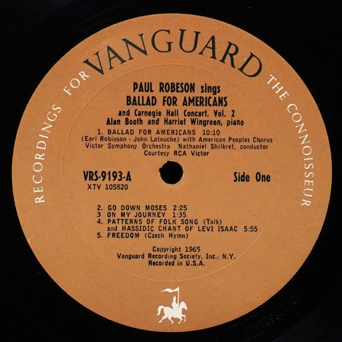 LP Paul Robeson — Ballad For Americans And Carnegie Hall Concert, Vol. 2 (моно) фото 3