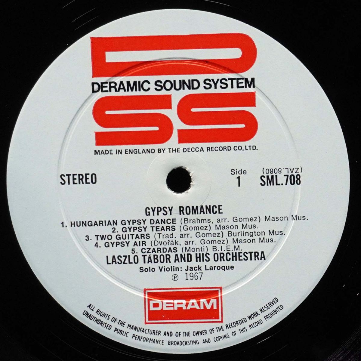 LP Laszlo Tabor And His Orchestra — Gypsy Romance фото 2