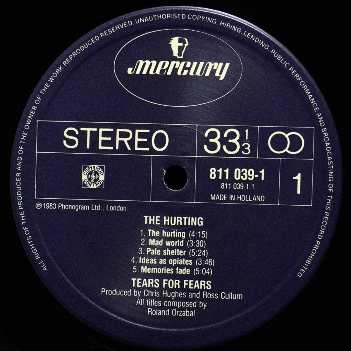 LP Tears For Fears — Hurting фото 3