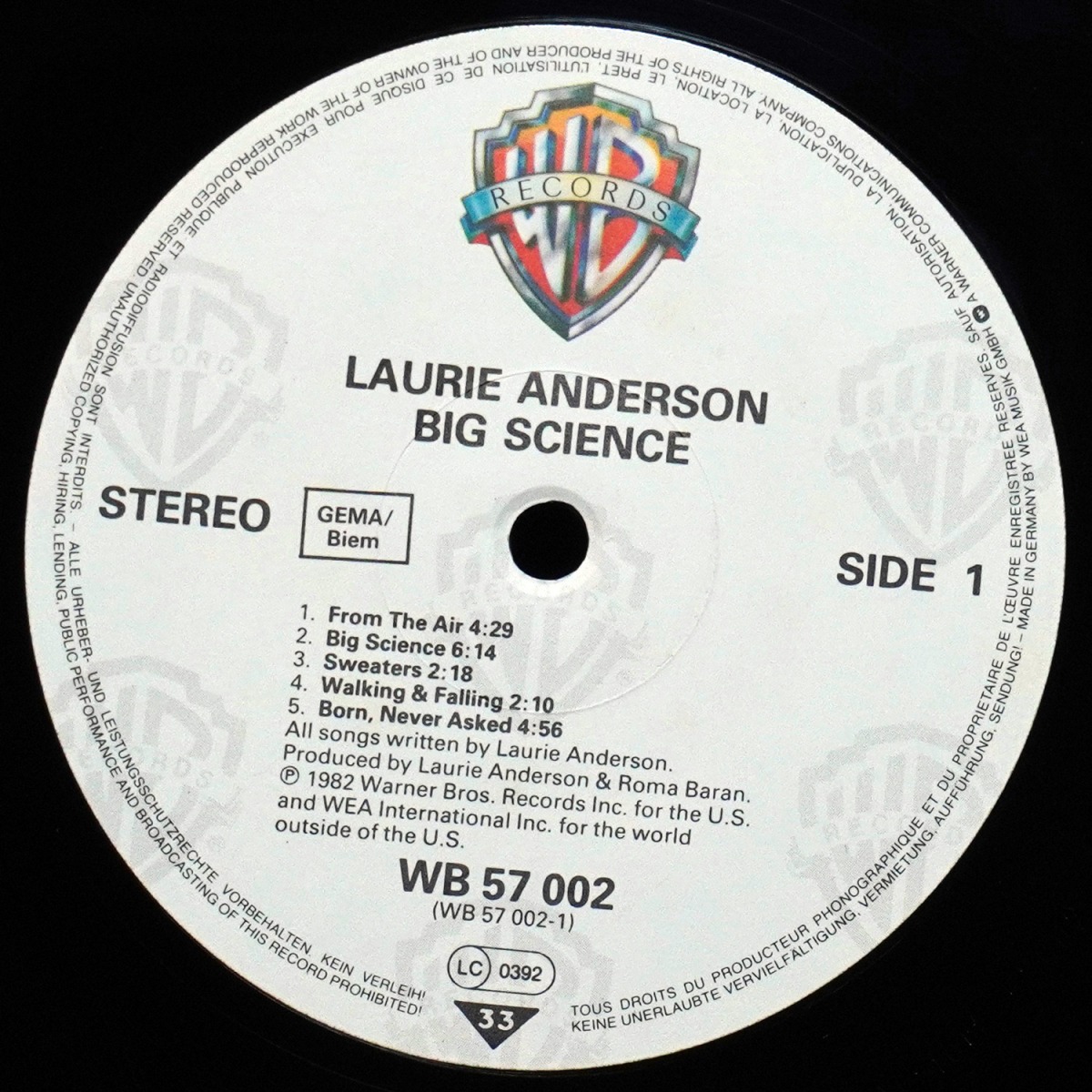 LP Laurie Anderson — Big Science фото 2