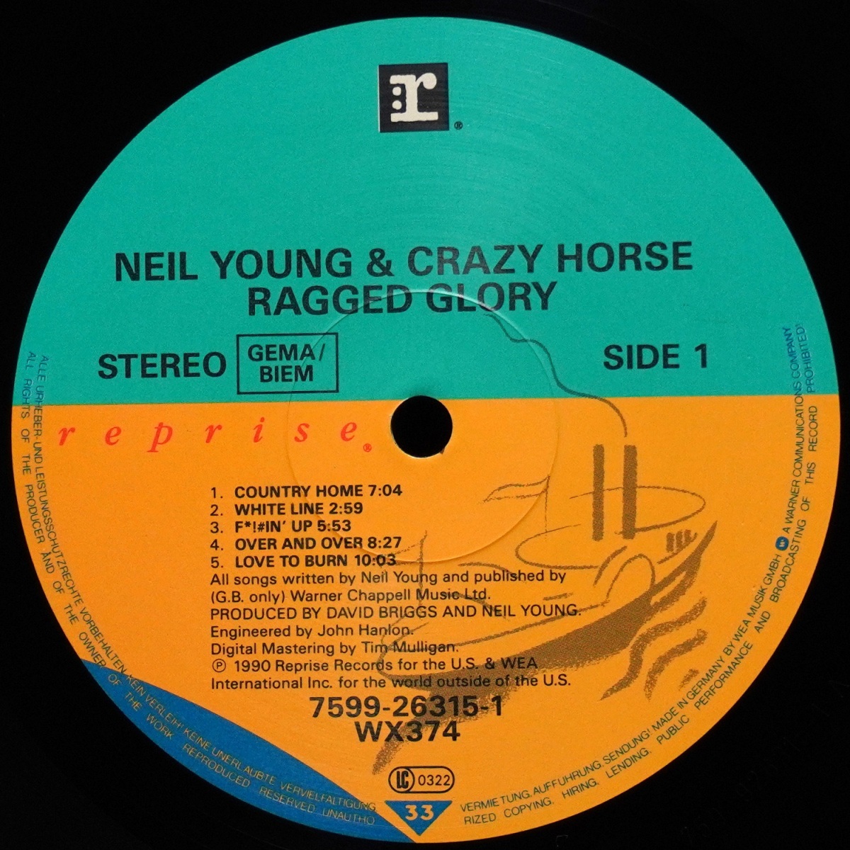 LP Neil Young — Ragged Glory фото 4