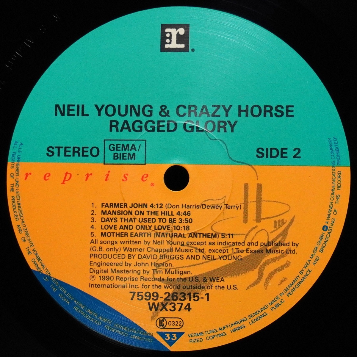LP Neil Young — Ragged Glory фото 3
