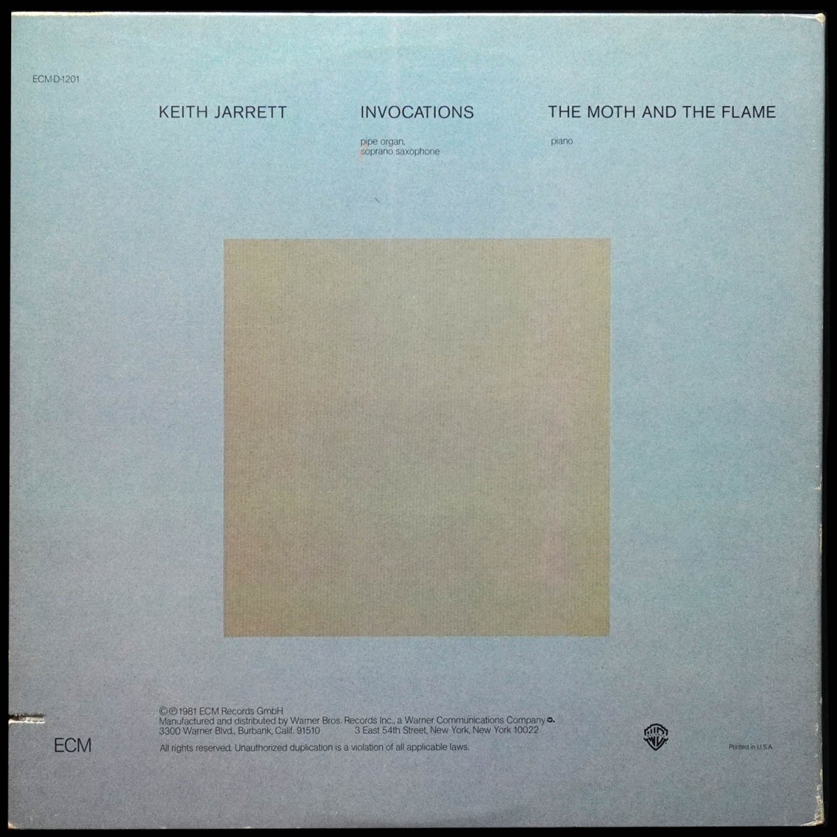 LP Keith Jarrett — Invocations / Moth And The Flame (2LP) фото 2