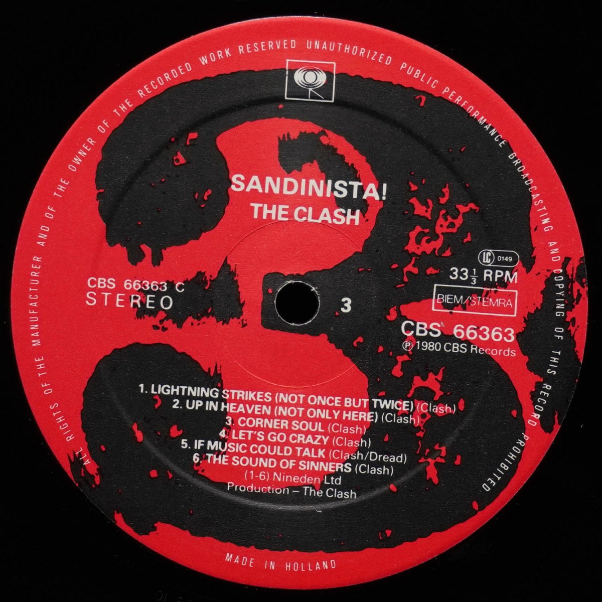 LP Clash — Sandinista! (3LP) фото 5