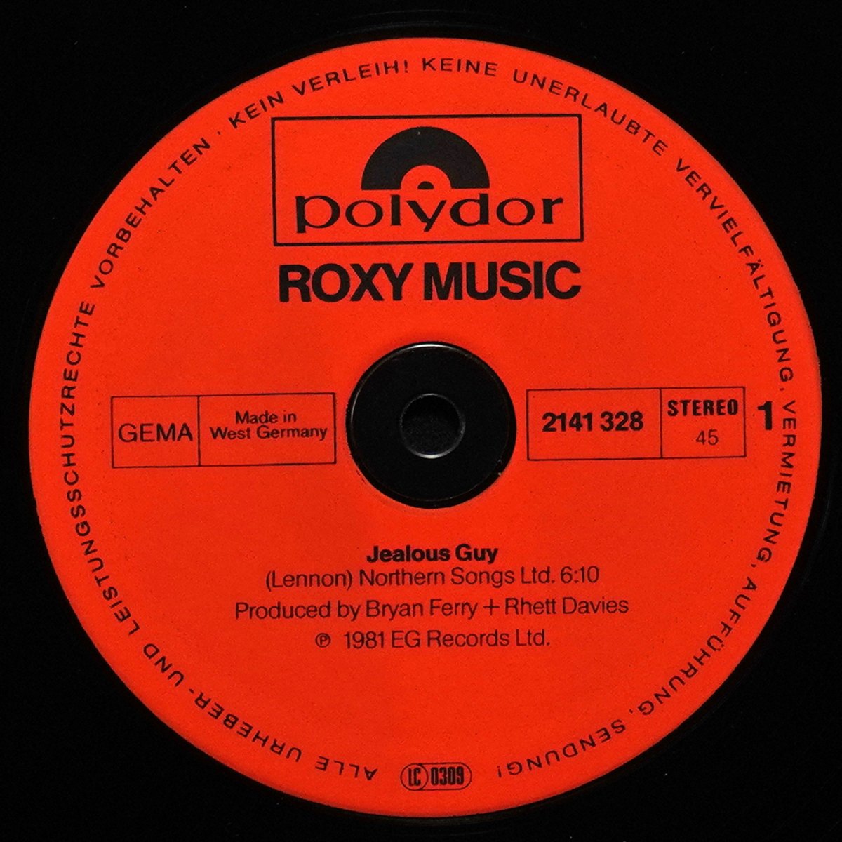 LP Roxy Music — Jealous Guy (макси сингл) фото 2