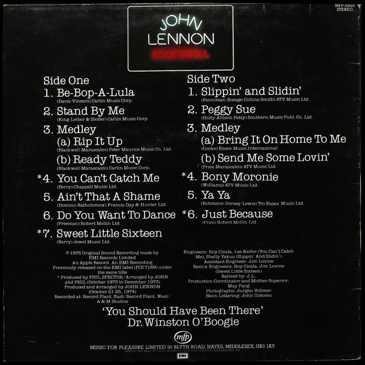 LP John Lennon — Rock 'N' Roll фото 2