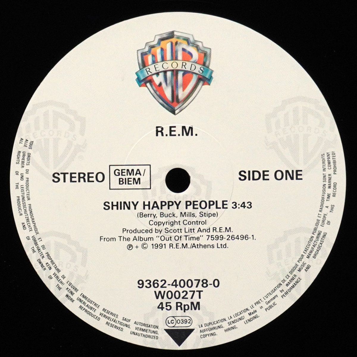 LP R.E.M. — Shiny Happy People (макси сингл) фото 3