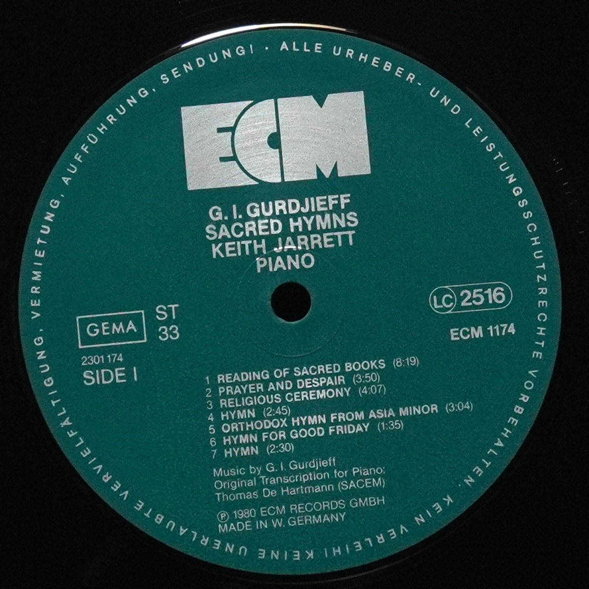 LP Keith Jarrett — Gurdjieff. Sacred Hymns фото 3