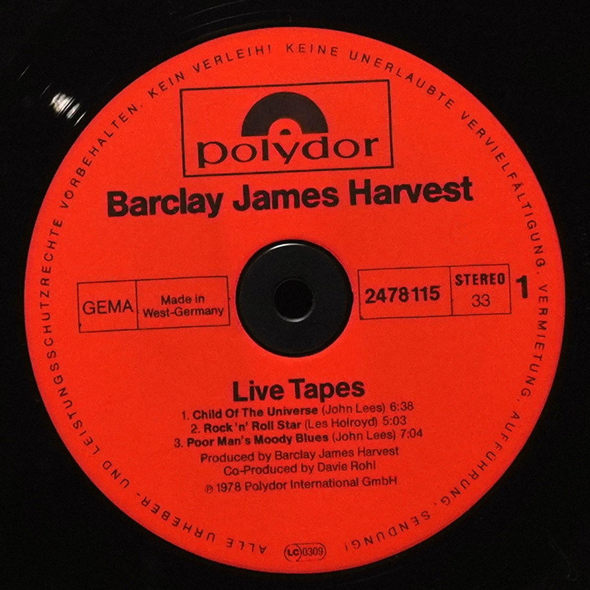 LP Barclay James Harvest — Live Tapes (2LP) фото 3