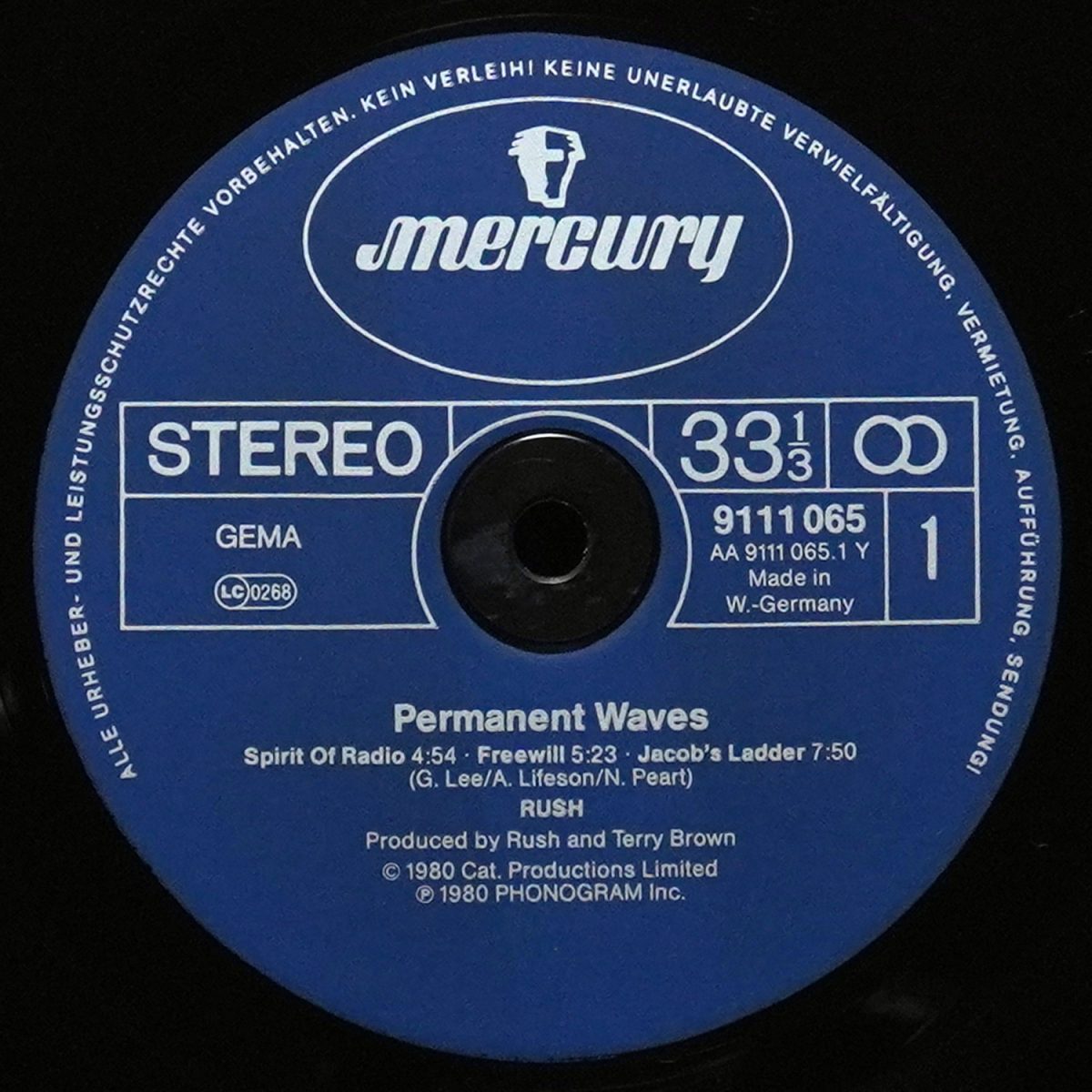 LP Rush — Permanent Waves фото 3