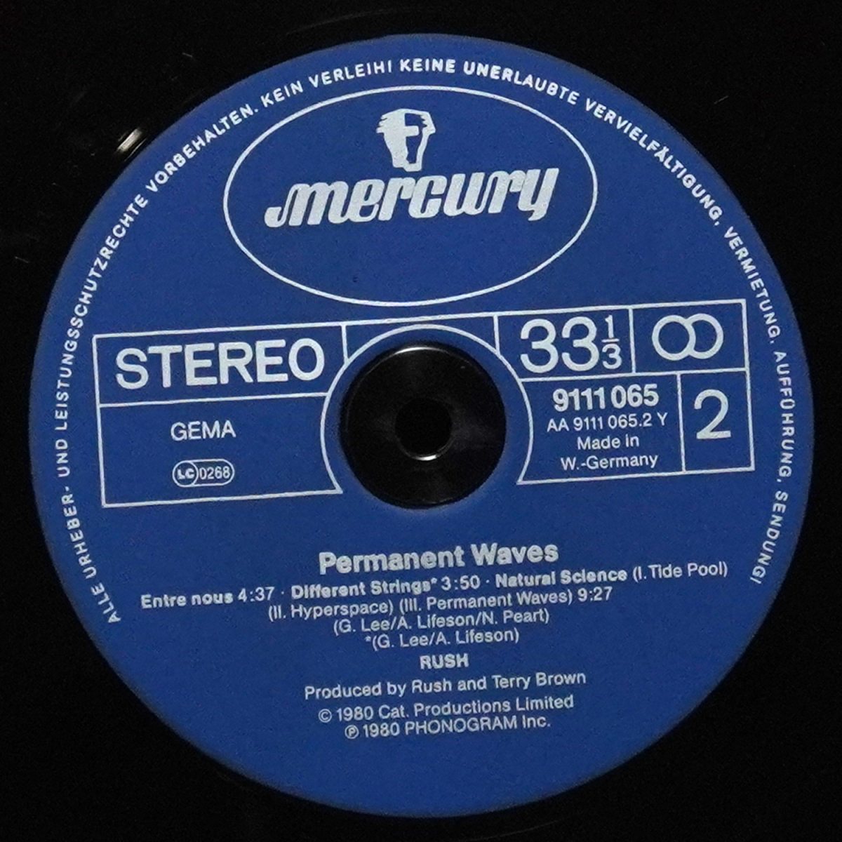 LP Rush — Permanent Waves фото 4